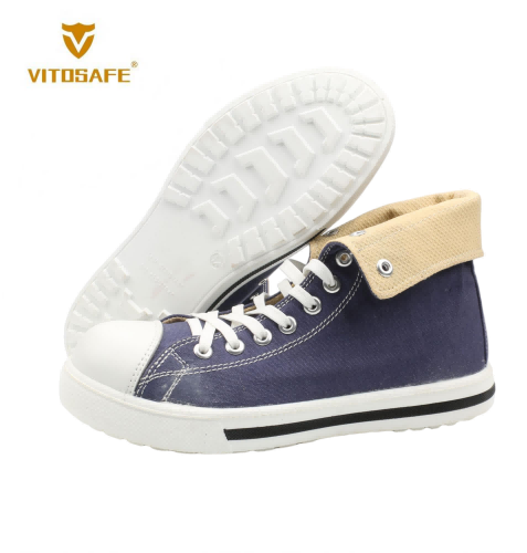 Blue Steel Toe High Tops