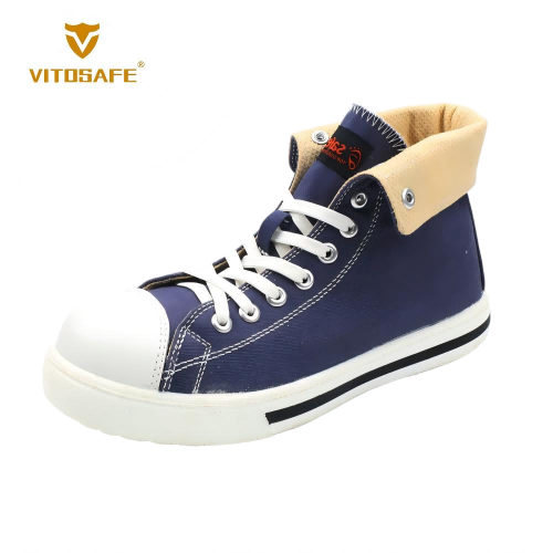 Blue Steel Toe High Tops