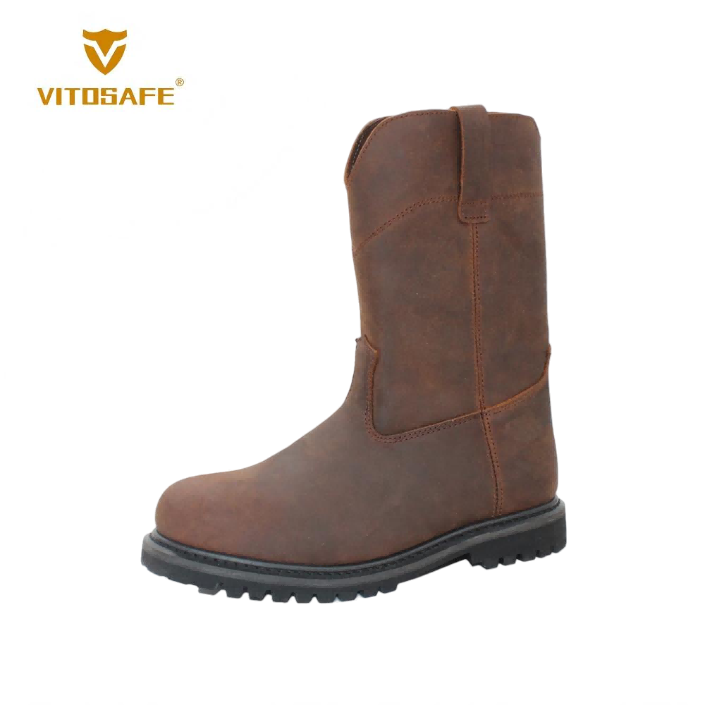 Brown Pull-On Wellington Boots
