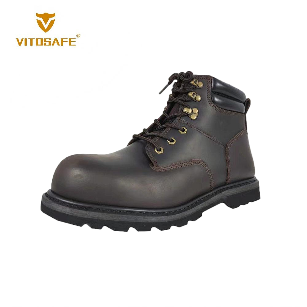 Brown Mid-Cut Safety Boots