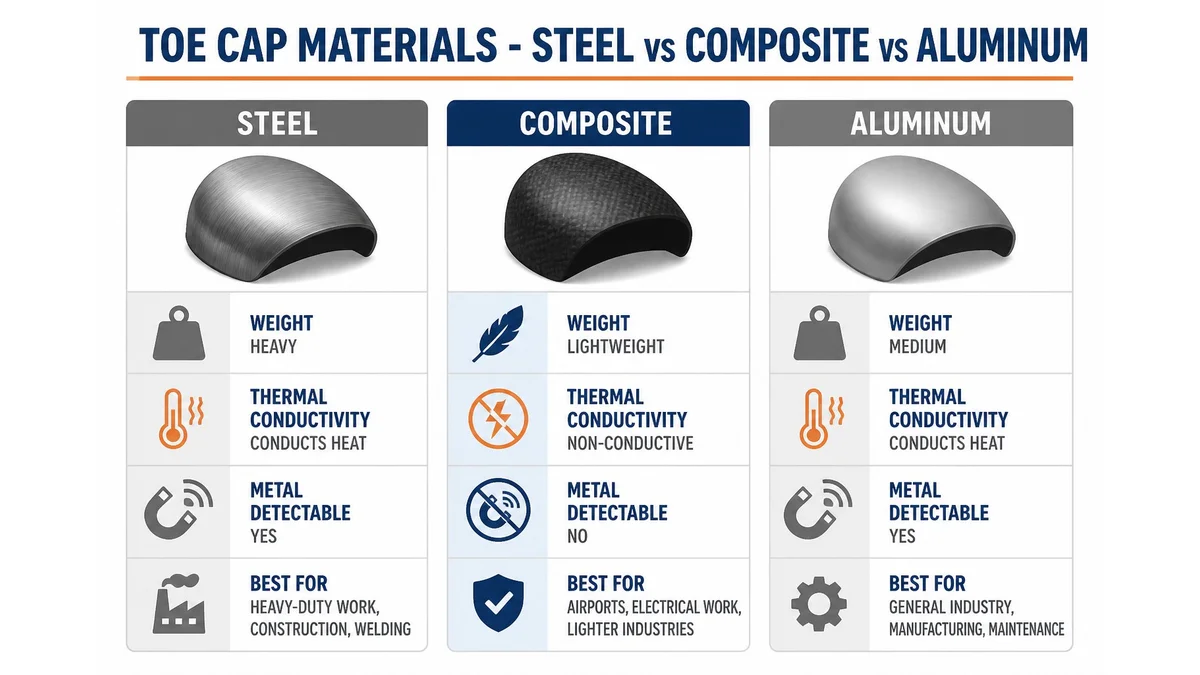 Steel Toe vs Composite Toe vs Aluminum Toe: A Procurement Manager's Honest Breakdown | Vitosafe