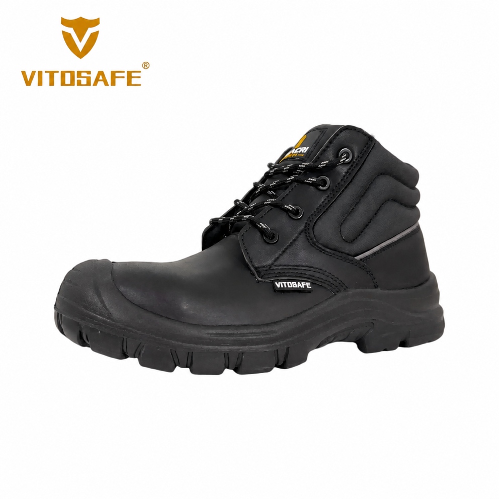 Nubuck Mid-Cut Work Boots — Tan AQUATEX Construction