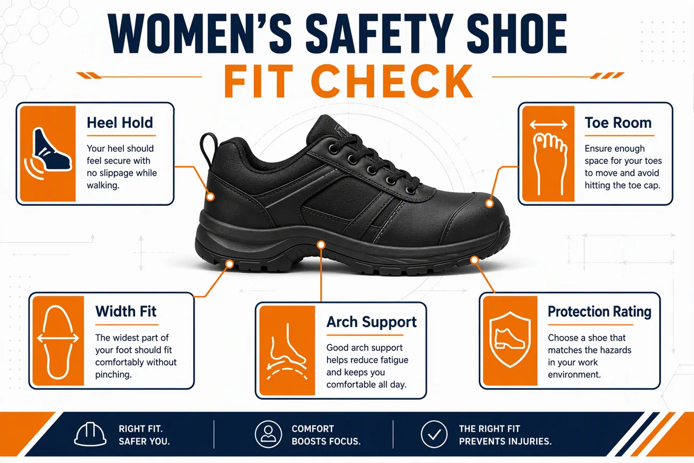 Women's Safety Shoes: How to Get the Fit Right Without Reducing Protection | Vitosafe
